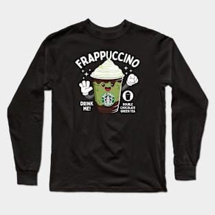 Double Chocolate Green Tea Blended Beverage for Coffee lovers Long Sleeve T-Shirt